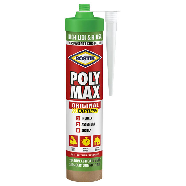 UHU Bostik Poly MAX Original EXPRESS Trasparente Cartuccia GR300 - UHU BOSTIK